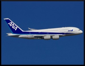 Vue d'artiste d'un A380 ANA