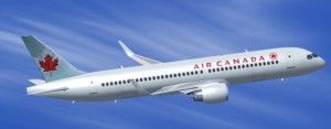 Vue d'artiste d'un CS300 au couleur d'Air Canada