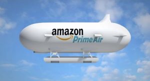 Visuel du dirigeable "entrepôt volant" d'Amazon, Crédit : Amazon