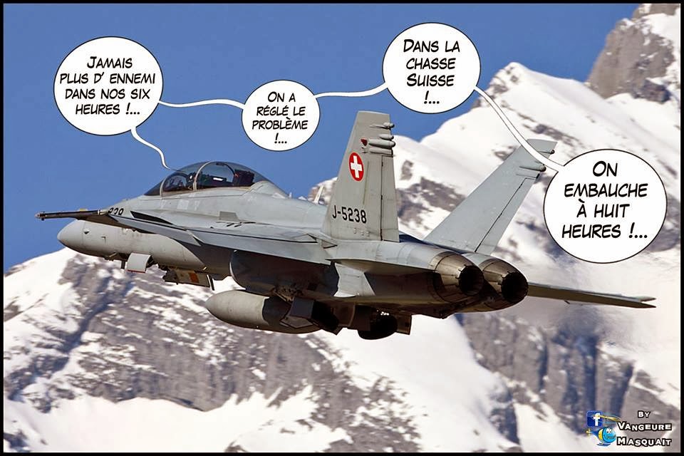 HUMOUR en image et en vidéo: Les horaires d'intervention de l'armée de l'air Suisse font jaser