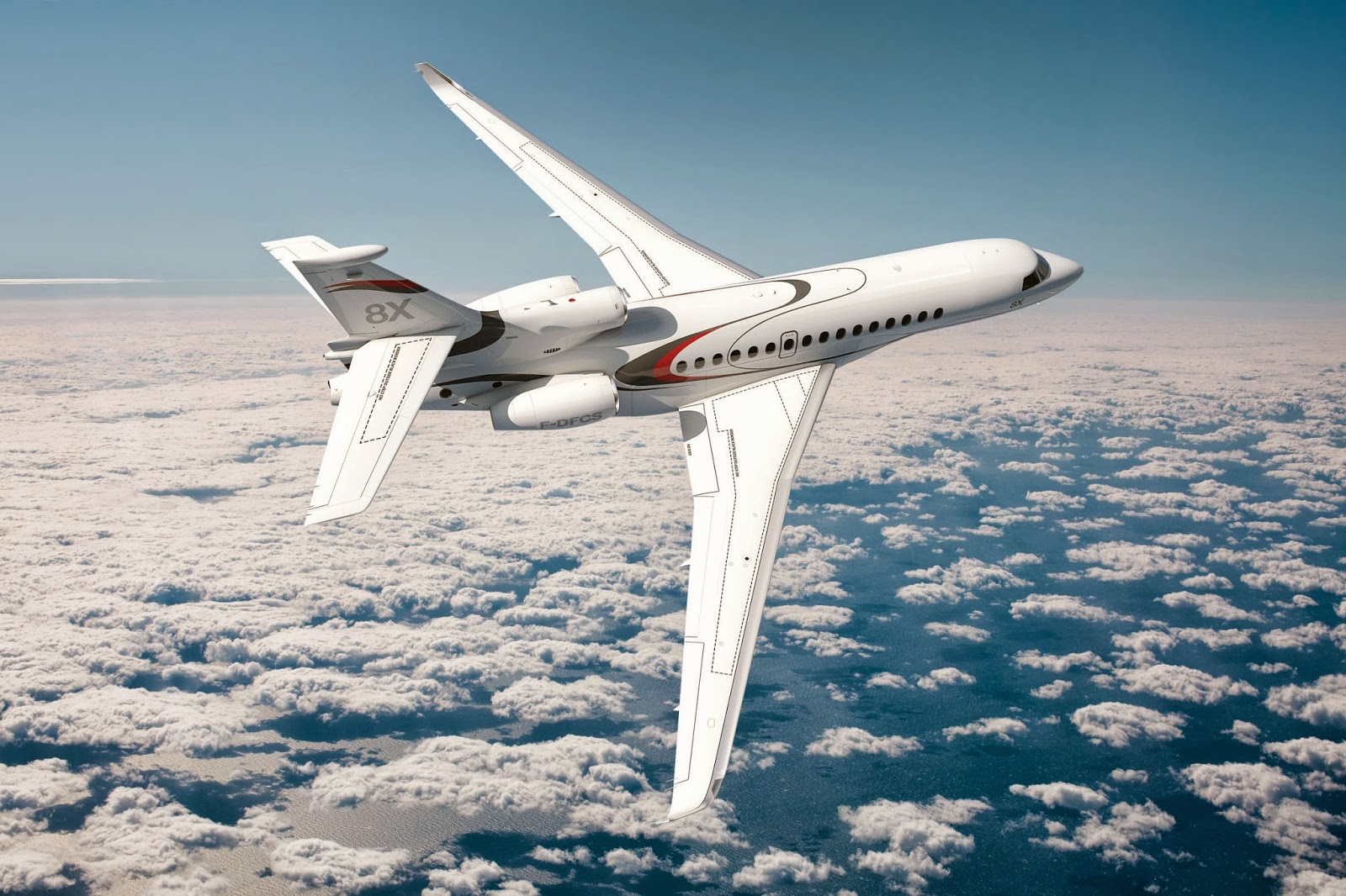 Dassault dévoile le Falcon 8X