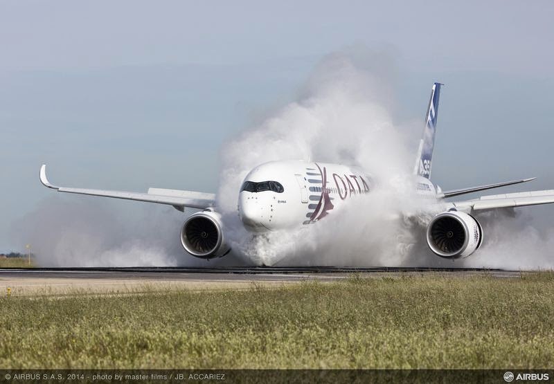 L’A350 passe sa certification piste mouillée
