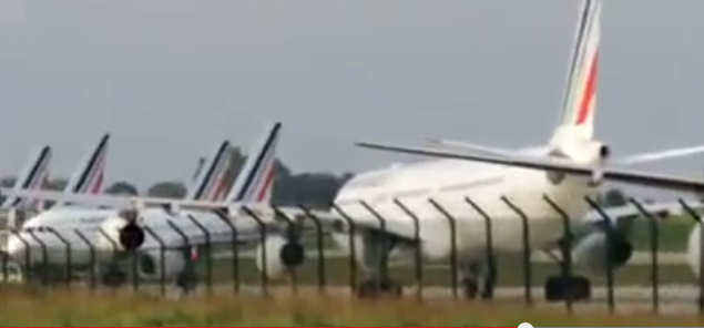 Grève Air France: Images étonnantes des Parkings CDG encombrés