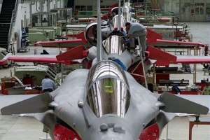 Ligne d'assemblage finale du Rafale à Mérignac