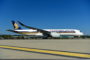 Le premier A380 de ANA prend les airs.